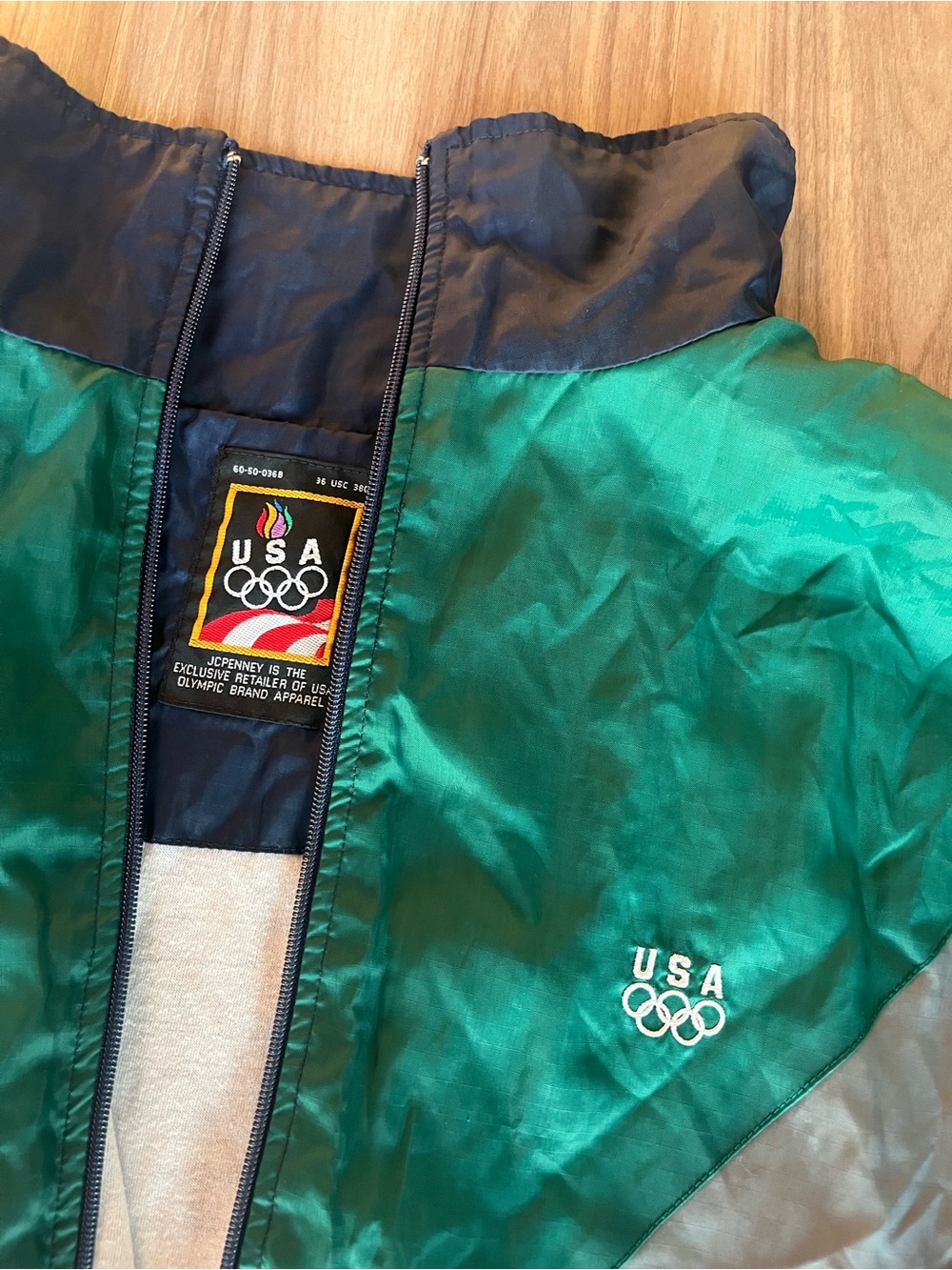 TWO Vintage 90s windbreakers- 1 Olympic jacket